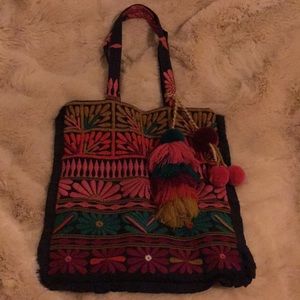 Figue Embroidered tote